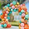 Pastel Balloon Arch Garland Kit – Double-Stuffed Pink, Orange, Teal, Blue, Green, Light Baby Pink, Peach, and Gold Balloons for Tropical Flamingo, Hawaiian Birthday, Baby Shower, and Party Decorations